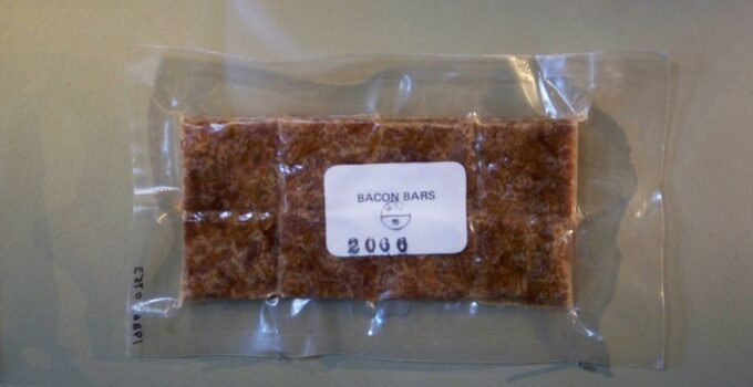 A Package Of Bacon On A White Background - File:freeze-Dried Bacon Bars.jpg